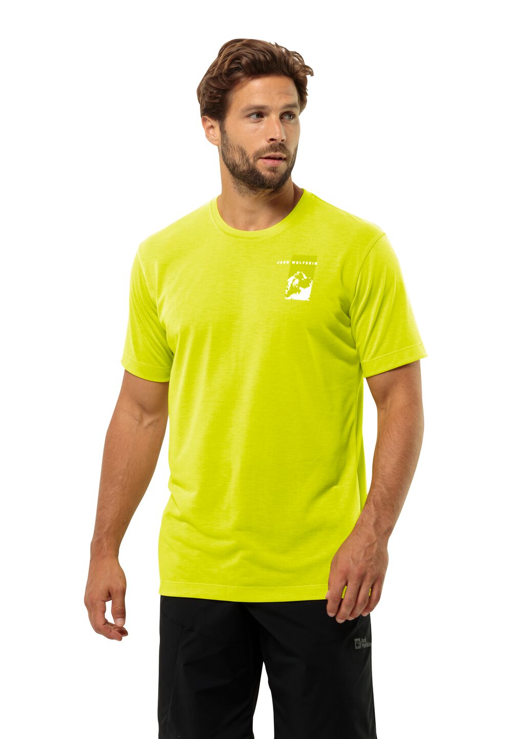 Jack Wolfskin Vonnan S S Graphic T-Shirt Men Functioneel shirt Heren S oranje firefly