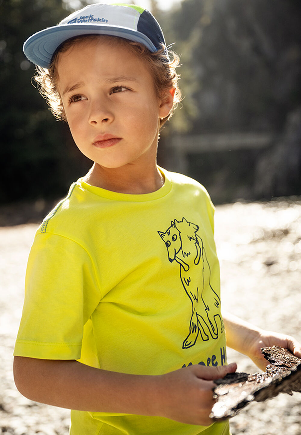 Jack Wolfskin More Hugs T-Shirt Kids T-shirt van biologisch katoen kinderen 164 oranje firefly