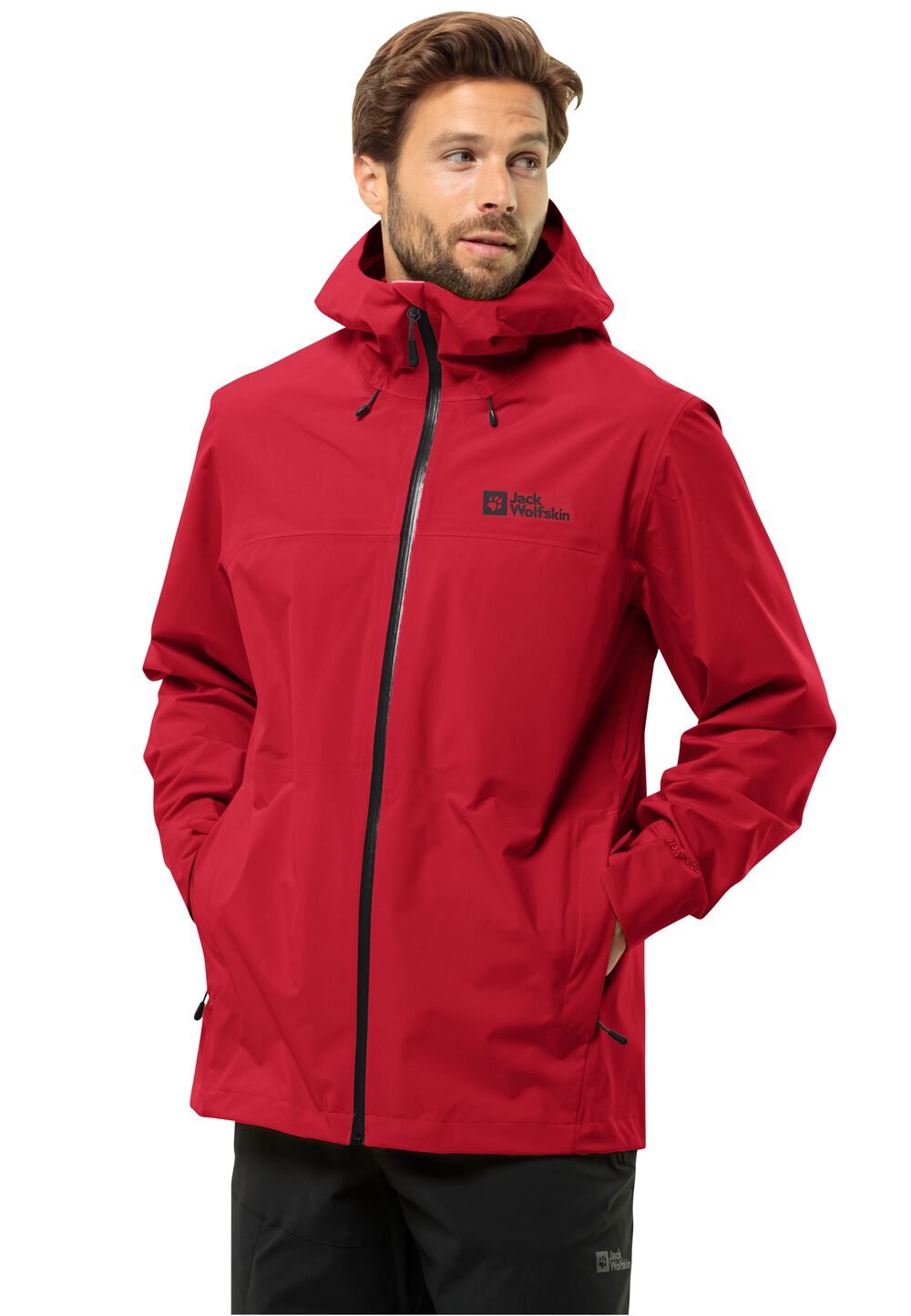 Jack Wolfskin Highest Peak 3L Jacket Men Regenjack Heren 3XL rood red glow