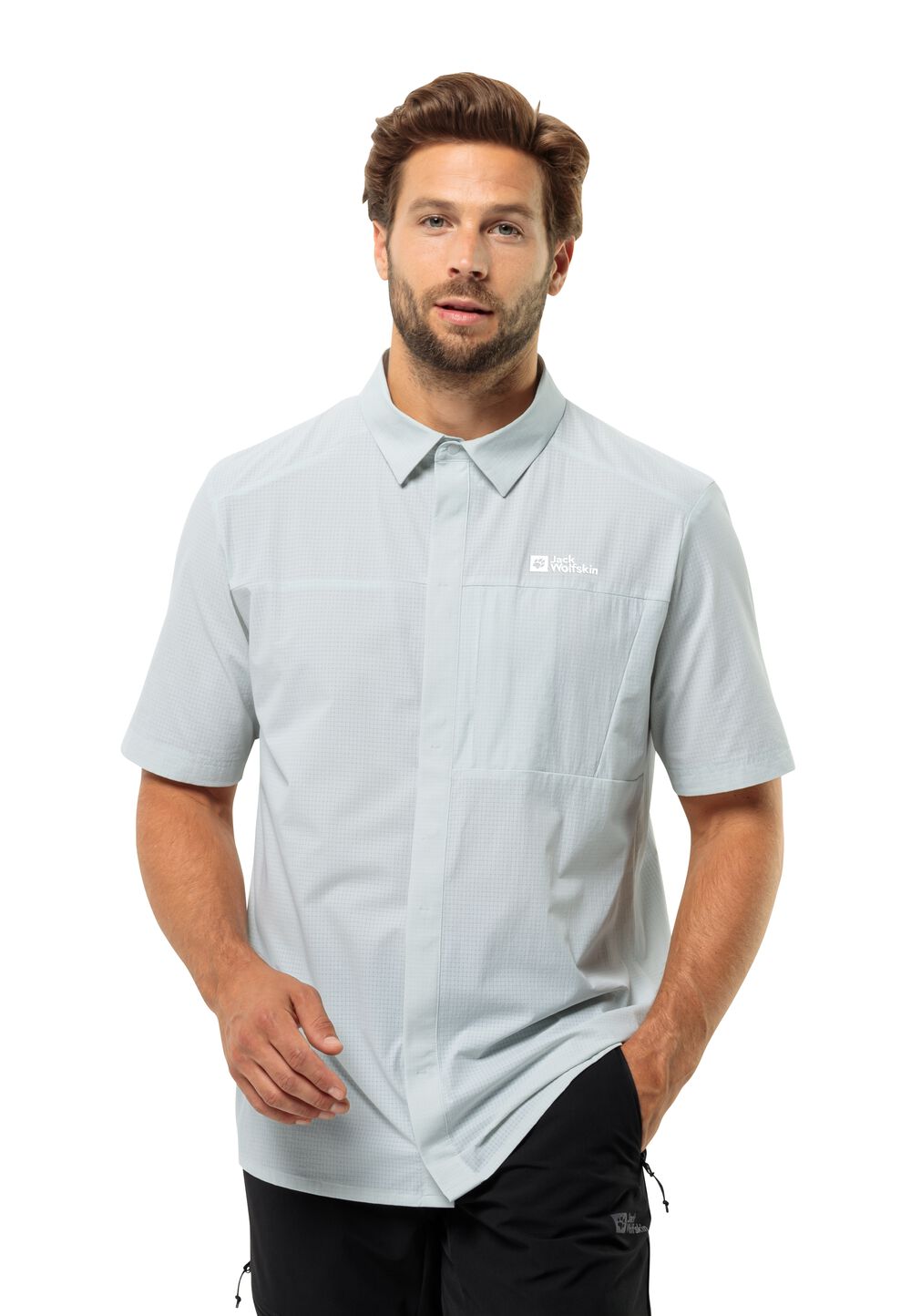 Jack Wolfskin Vandra S S Shirt Men Overhemd met korte mouwen Heren XL grijs cool grey