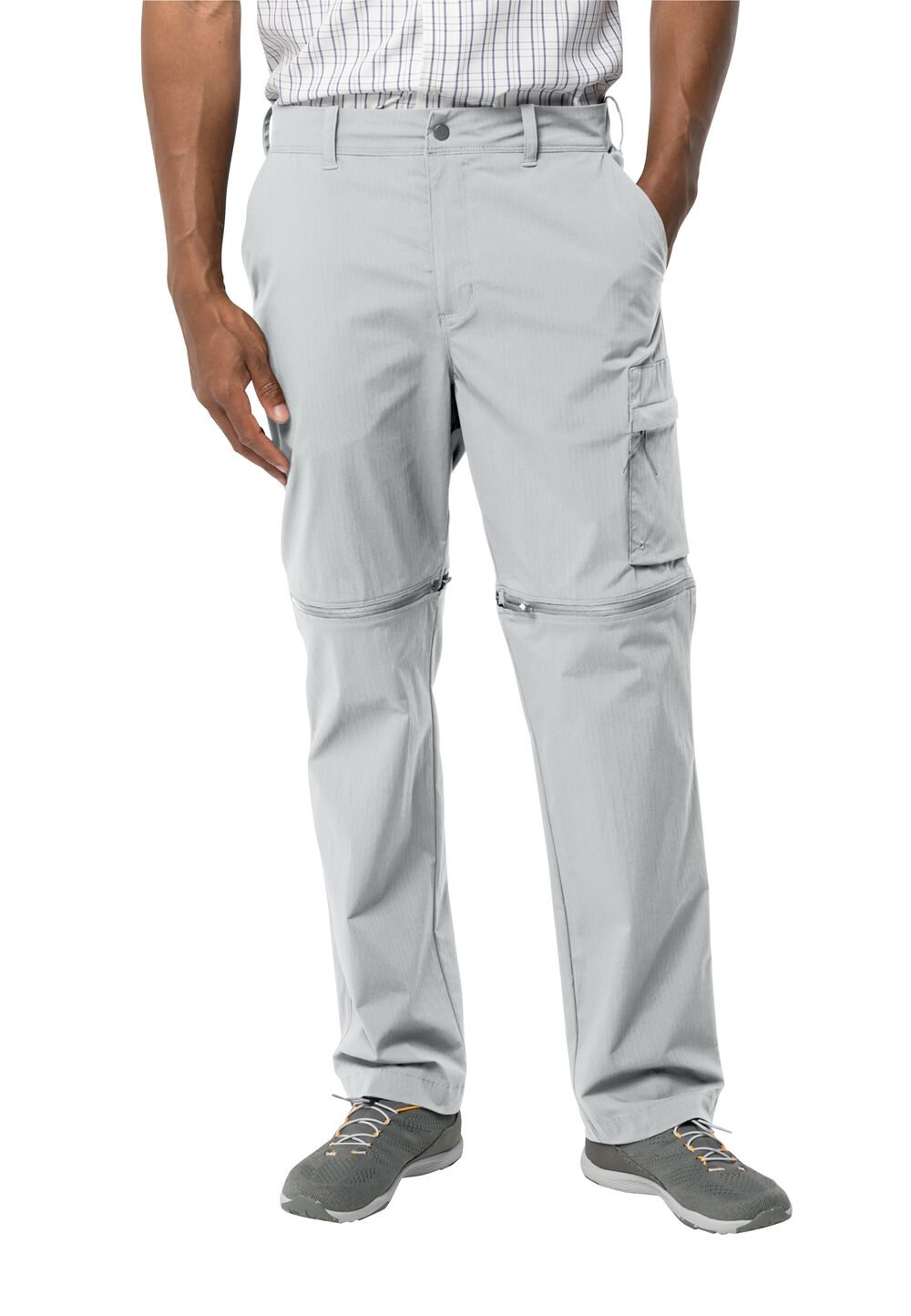 Jack Wolfskin Wanderthirst Zip Pants Men Zip-Off-broek Heren 50L grijs cool grey