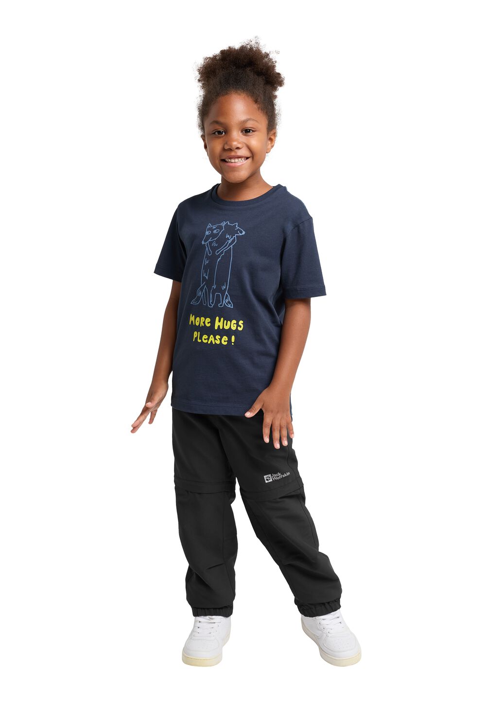 Jack Wolfskin Active Zip Off Pants Kids Zip-Off-broek Kinderen 152 zwart granite black