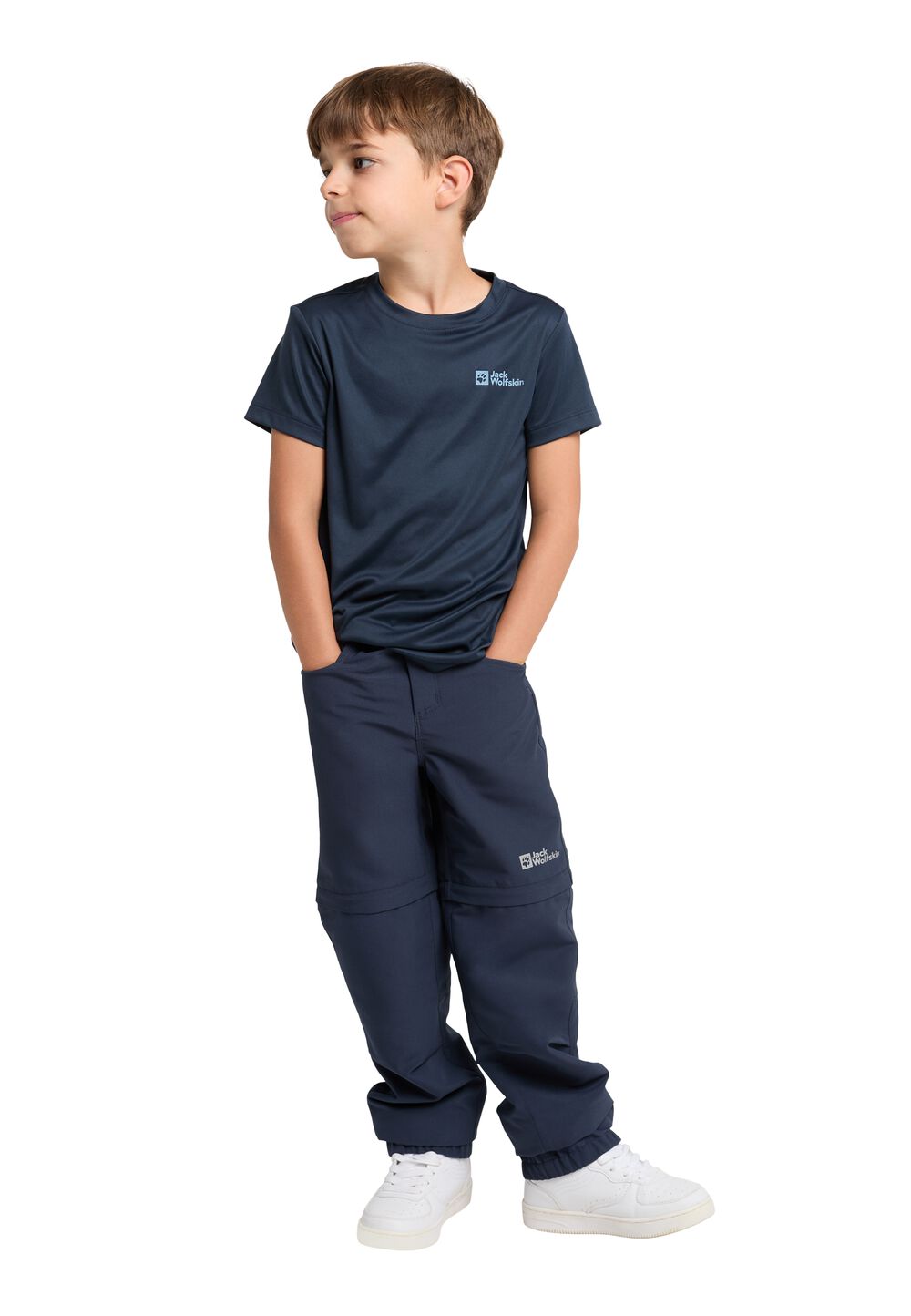 Jack Wolfskin Active Solid T-Shirt Kids Functioneel shirt Kinderen 140 blue night blue