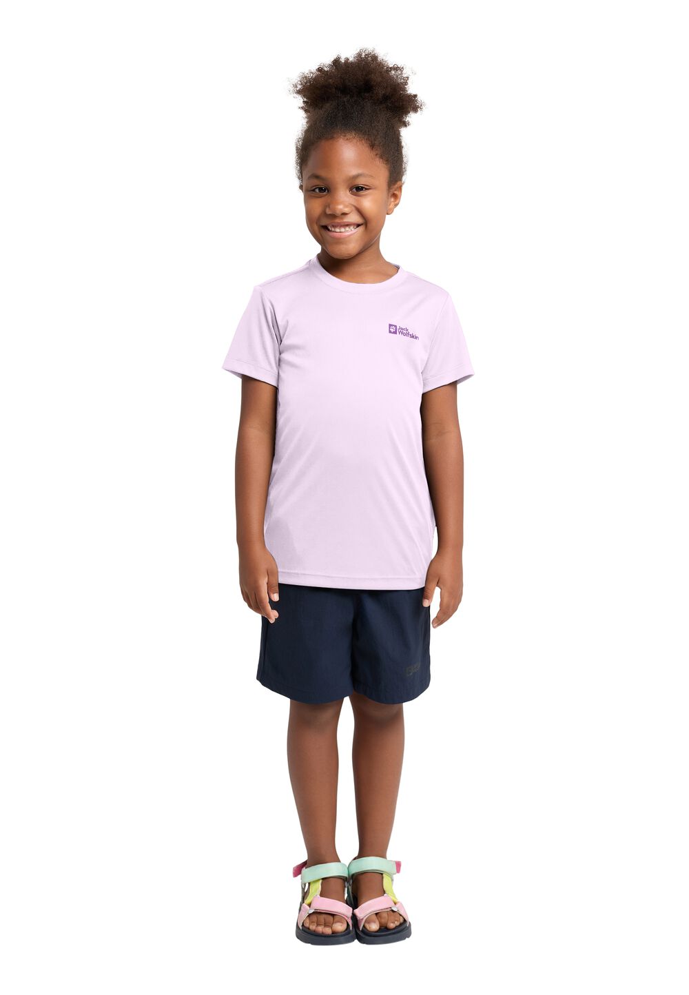Jack Wolfskin Active Solid T-Shirt Kids Functioneel shirt Kinderen 128 pale lavendar pale lavendar