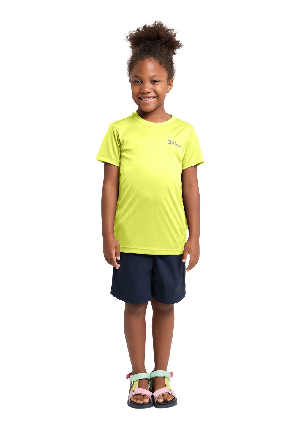 Jack Wolfskin Active Solid T-Shirt Kids Functioneel shirt Kinderen 128 oranje firefly