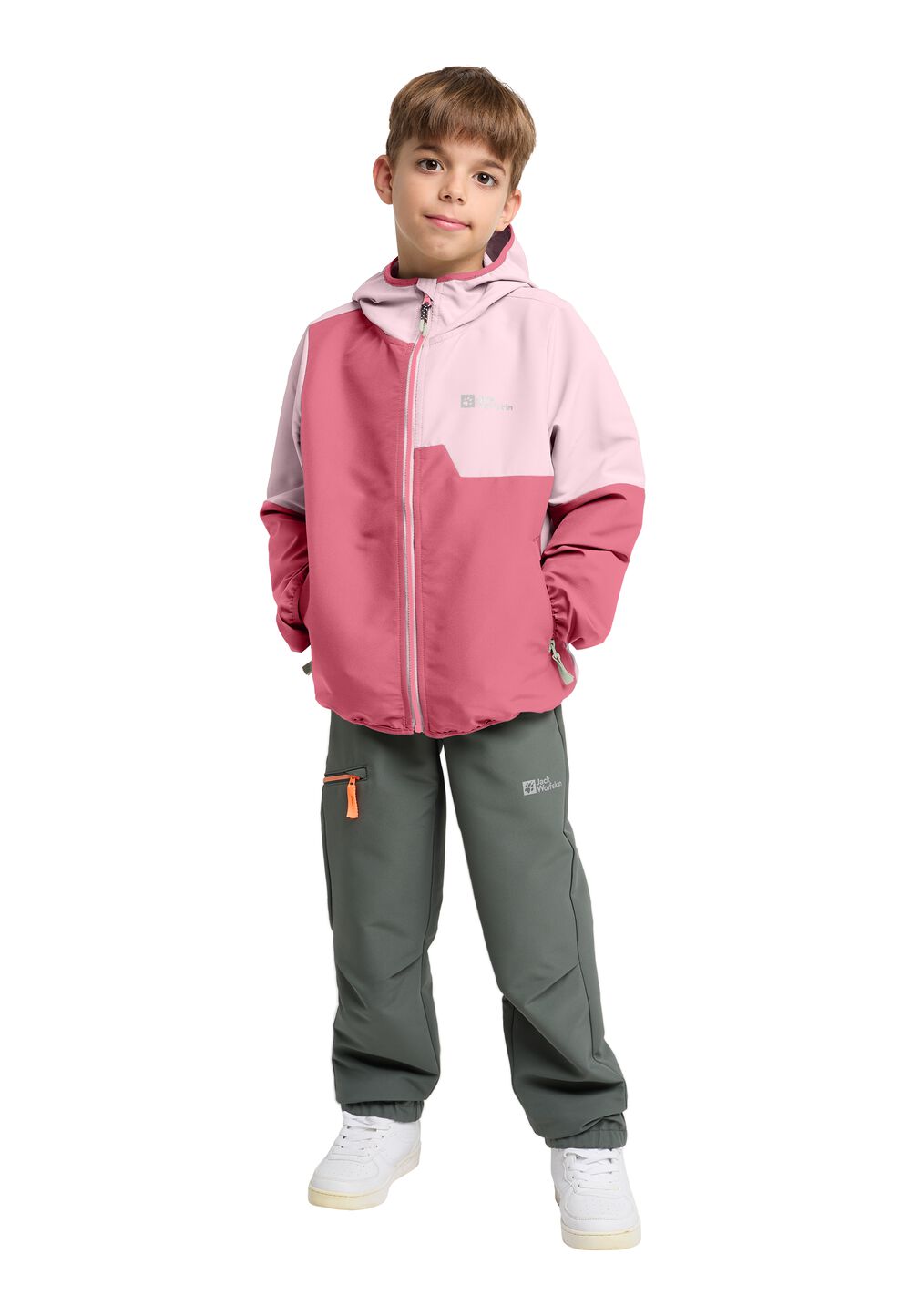 Jack Wolfskin Turbulence Hooded Jacket Kids Softshelljack Kinderen 140 soft pink soft pink