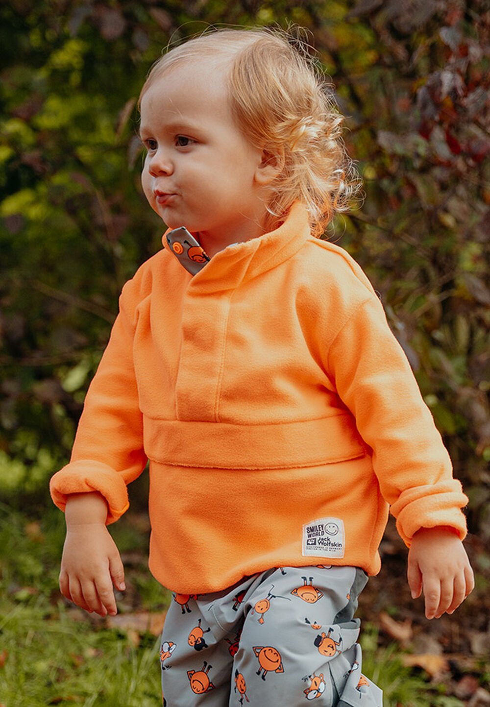 Jack Wolfskin Smileyworld Midlayer Kids Fleece trui Kinderen 104 rood digital orange