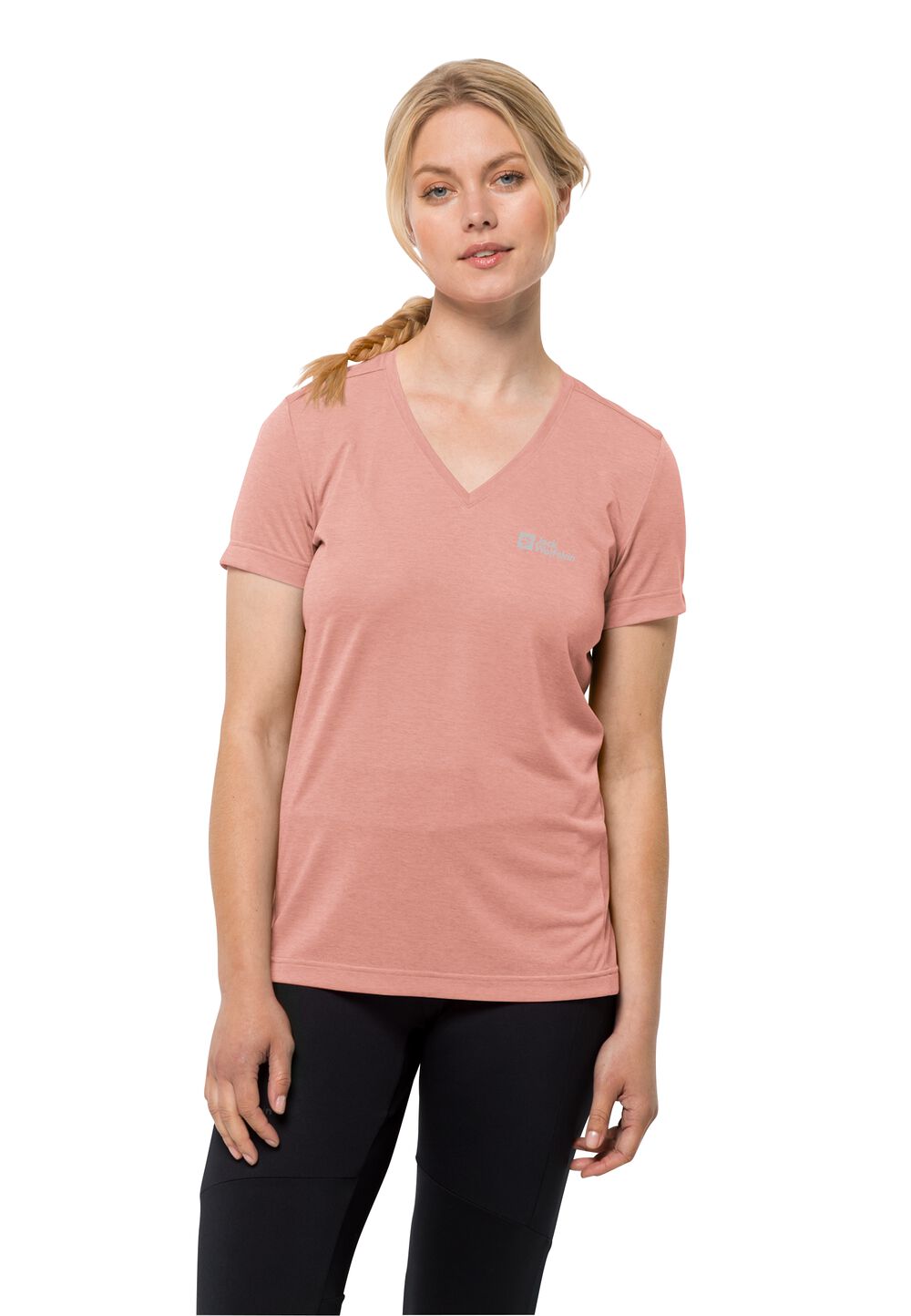 Jack Wolfskin Crosstrail T-Shirt Women Functioneel shirt Dames XS bruin rose dawn
