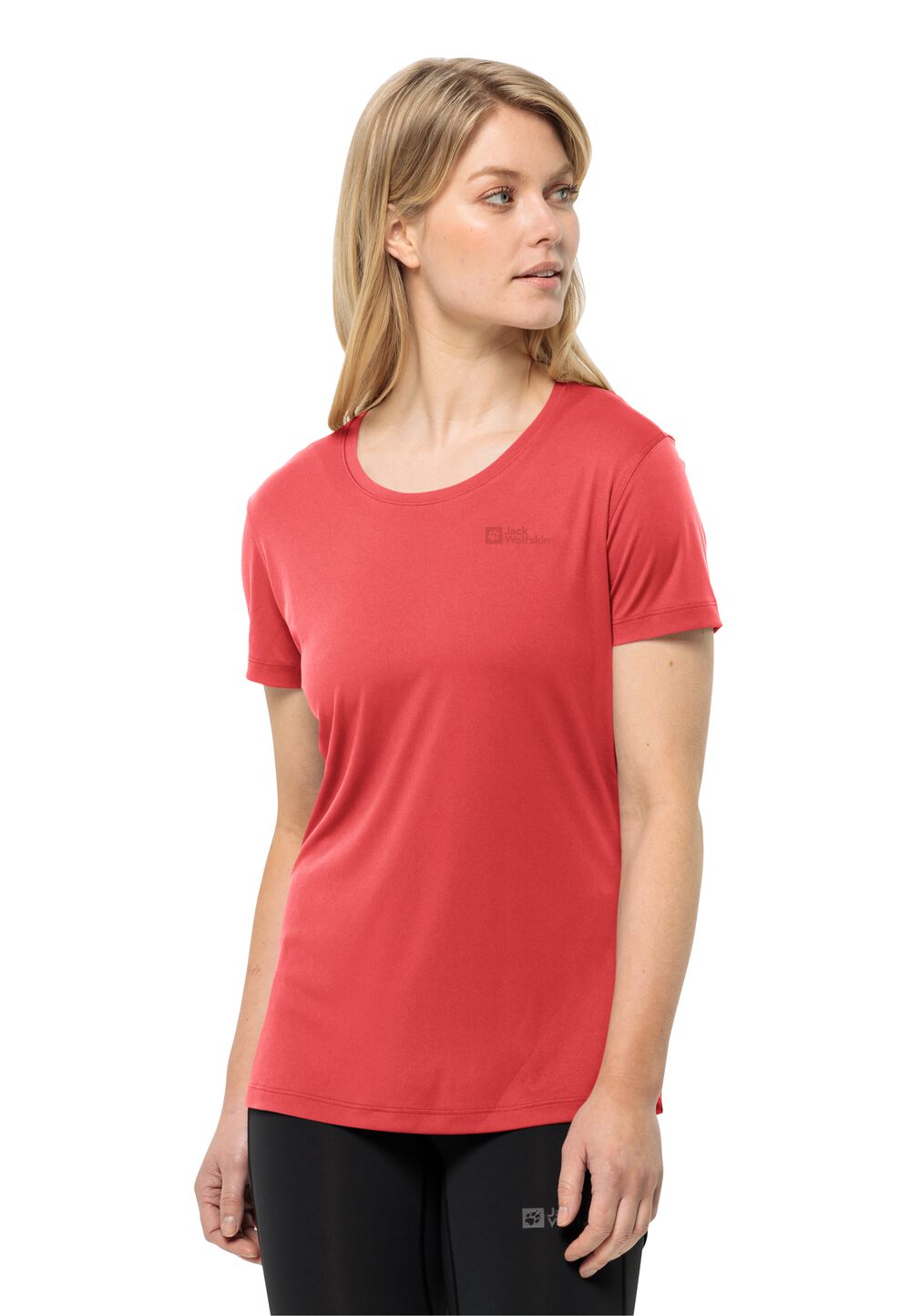 Jack Wolfskin Tech T-Shirt Women Functioneel shirt Dames XL rood vibrant red