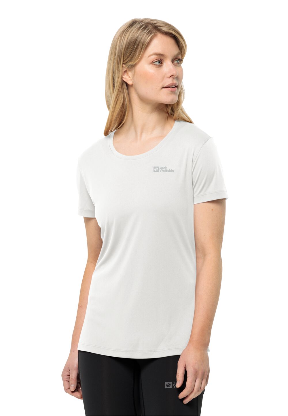 Jack Wolfskin Tech T-Shirt Women Functioneel shirt Dames L wit stark white