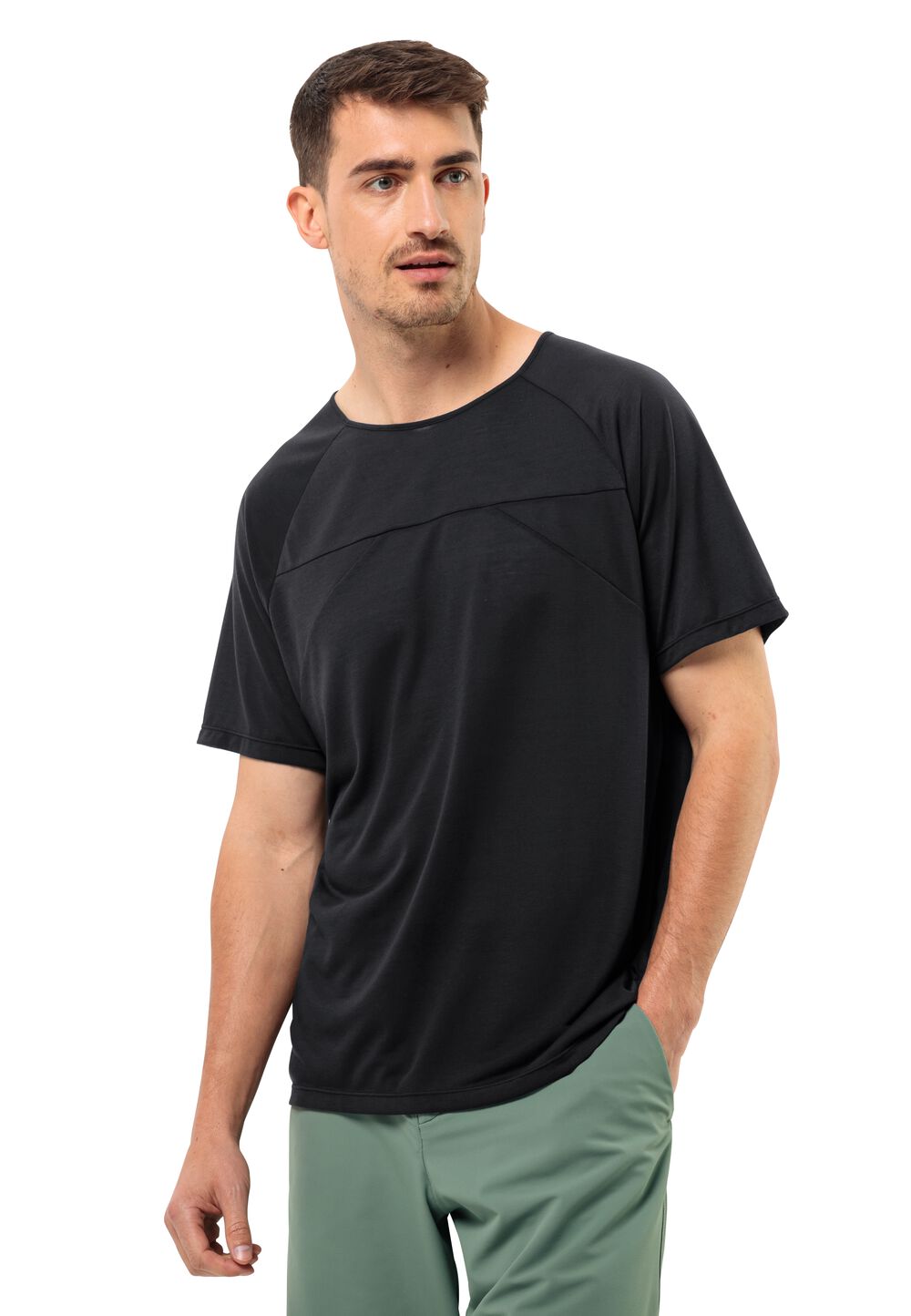 Jack Wolfskin Wanderword T-Shirt Men Functioneel shirt Heren S zwart granite black