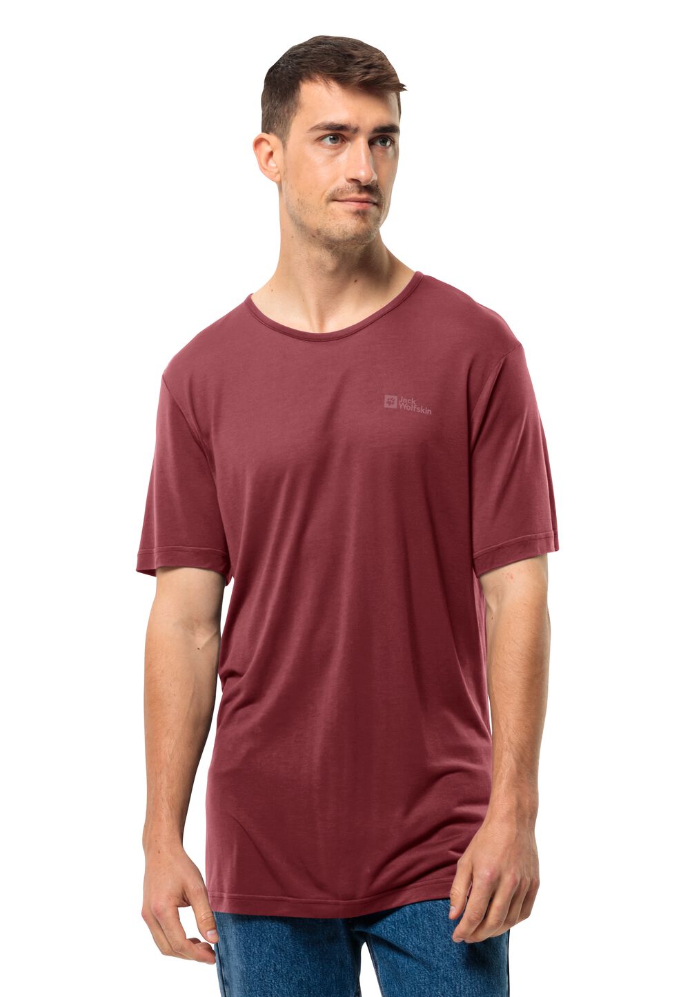 Jack Wolfskin Mola T-Shirt Men Functioneel shirt Heren M purper deep ruby
