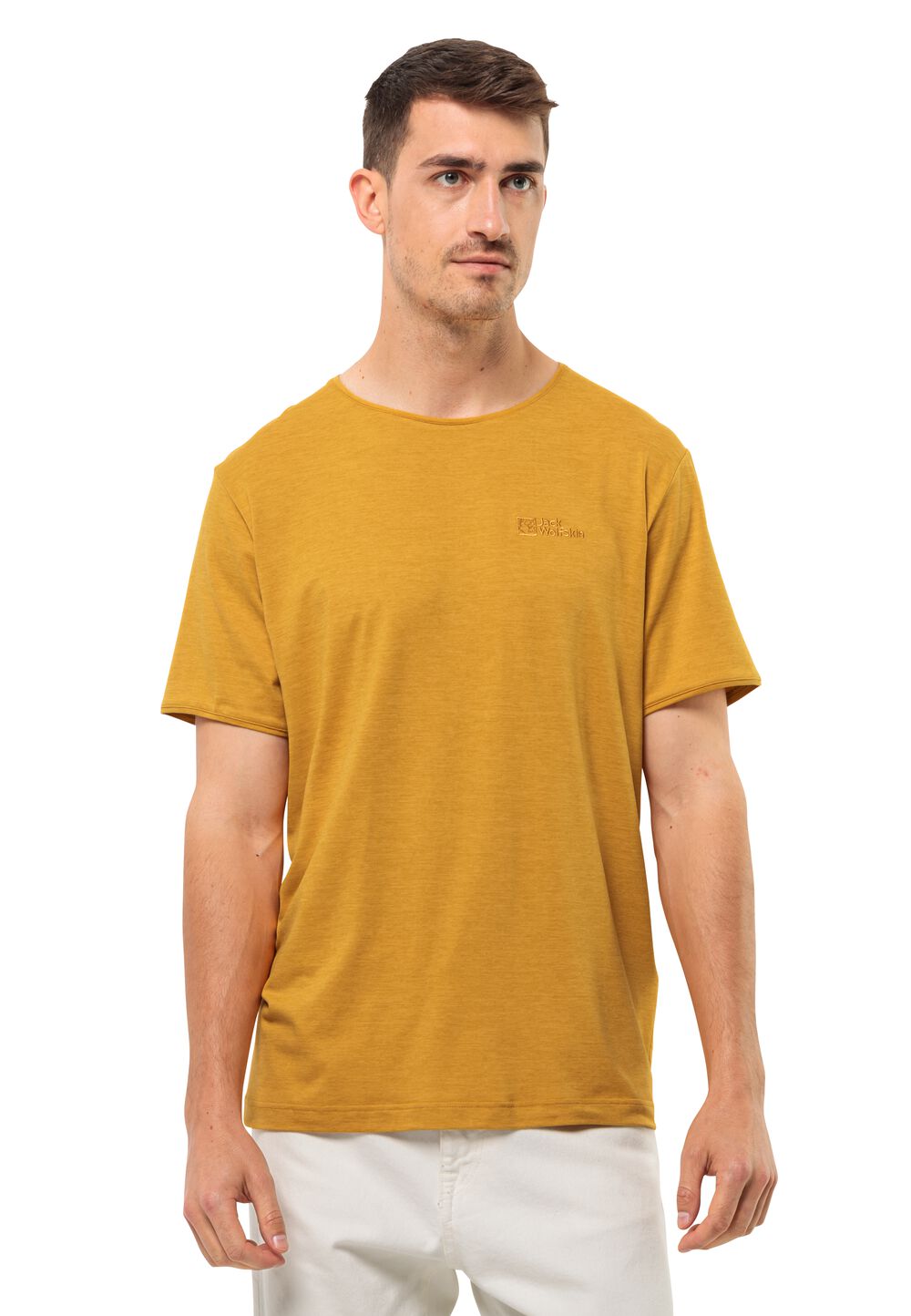 Jack Wolfskin Travel T-Shirt Men Functioneel shirt Heren S bruin curry