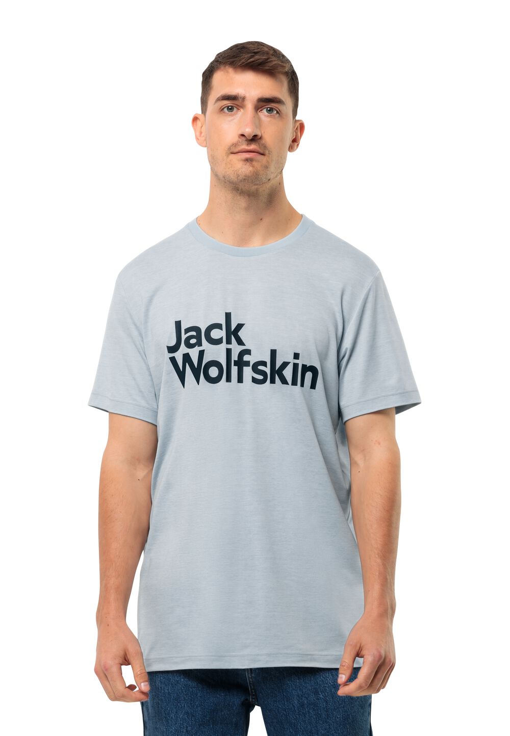 Jack Wolfskin Brand T-Shirt Men Functioneel shirt Heren S soft blue soft blue