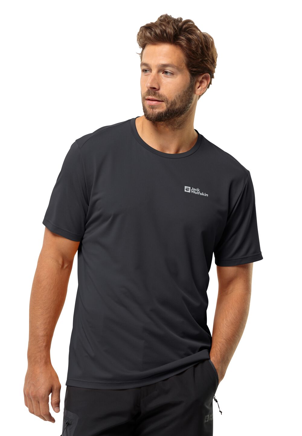 Jack Wolfskin Delgami S S Men Functioneel shirt Heren XL zwart black