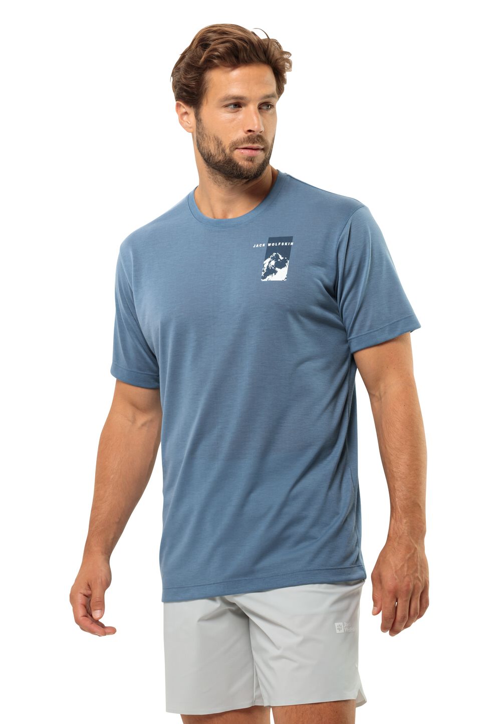 Jack Wolfskin Vonnan S S Graphic T-Shirt Men Functioneel shirt Heren S elemental blue elemental blue