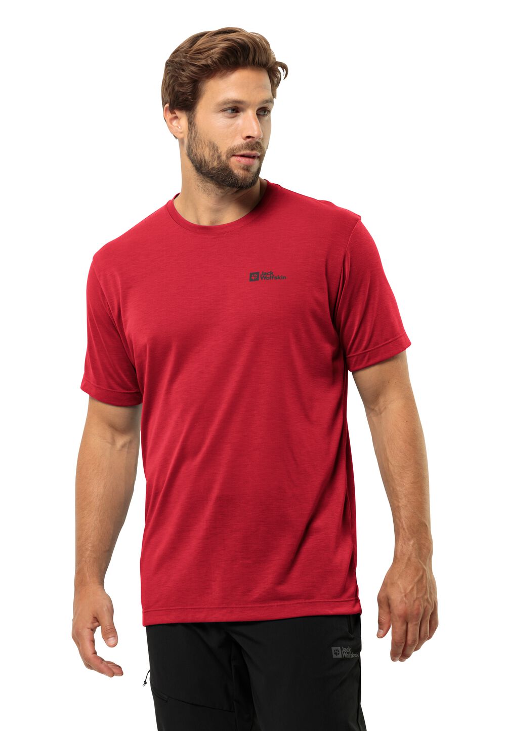 Jack Wolfskin Vonnan S S T-Shirt Men Functioneel shirt Heren S rood red glow