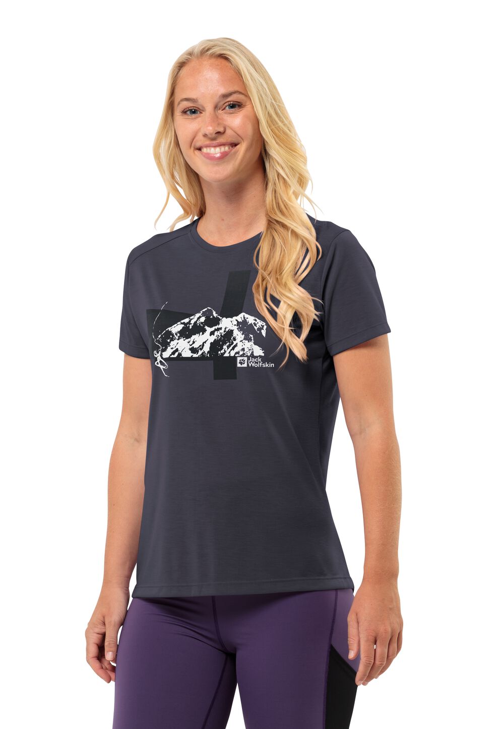 Jack Wolfskin Vonnan S S Graphic T-Shirt Women Functioneel shirt Dames XS graphite