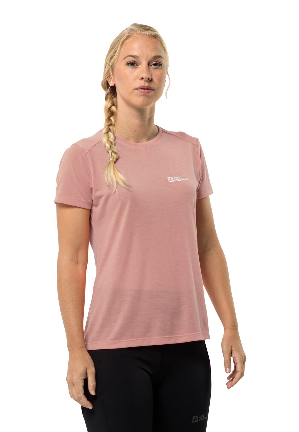 Jack Wolfskin Vonnan S S T-Shirt Women Functioneel shirt Dames L bruin rose dawn