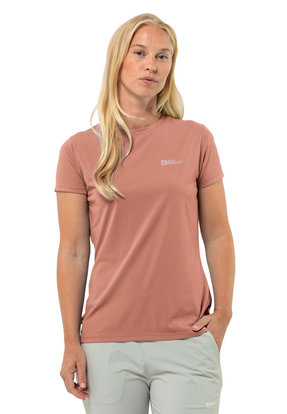 Jack Wolfskin Prelight Trail T-Shirt Women Functioneel shirt Dames L bruin astro dust