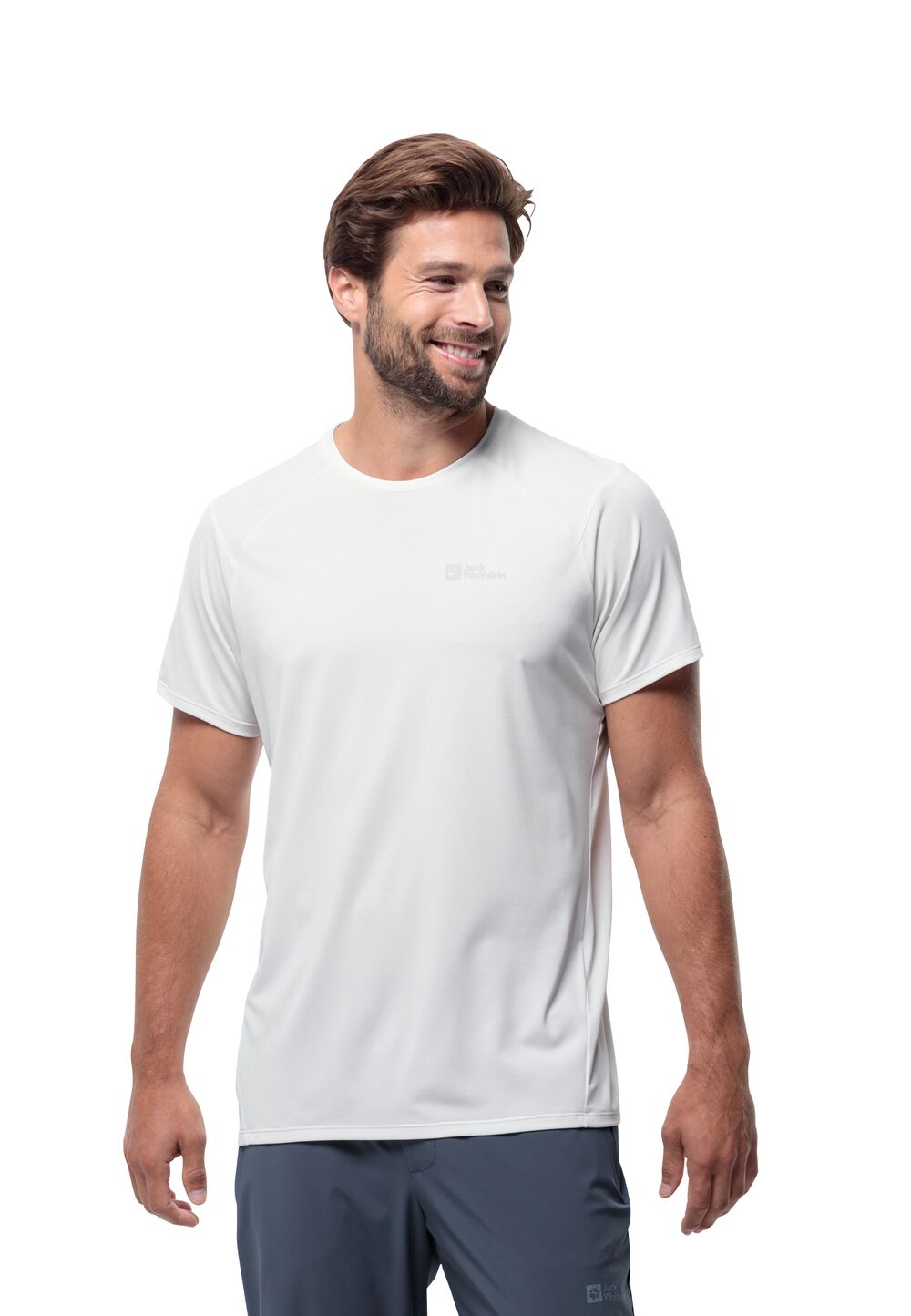 Jack Wolfskin Prelight Trail T-Shirt Men Functioneel shirt Heren S wit stark white
