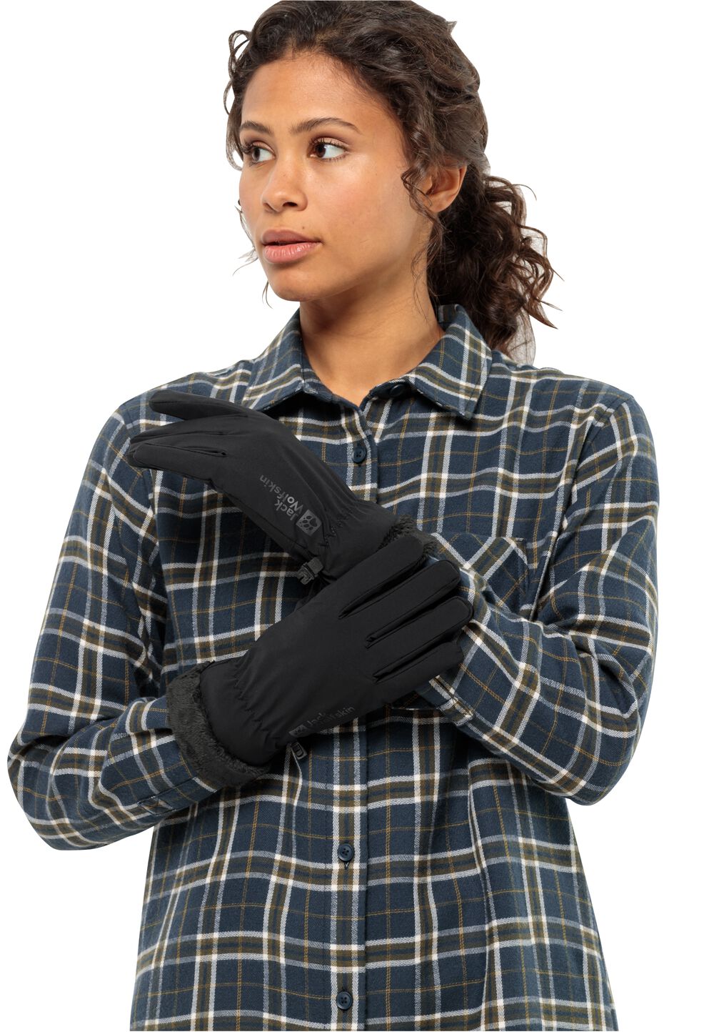 Jack Wolfskin Highloft Glove Women Winddichte handschoenen Dames M zwart black