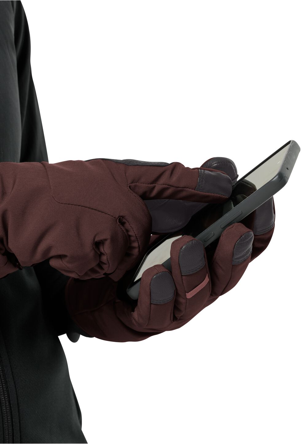 Jack Wolfskin Alpspitze Merino Glove Winddichte handschoenen van merinoswol XL dark maroon dark maroon