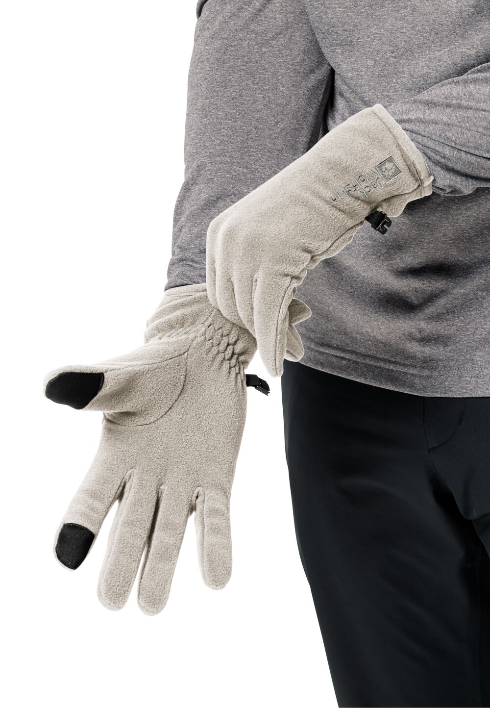 Jack Wolfskin Real Stuff Glove Fleece handschoenen XL dove