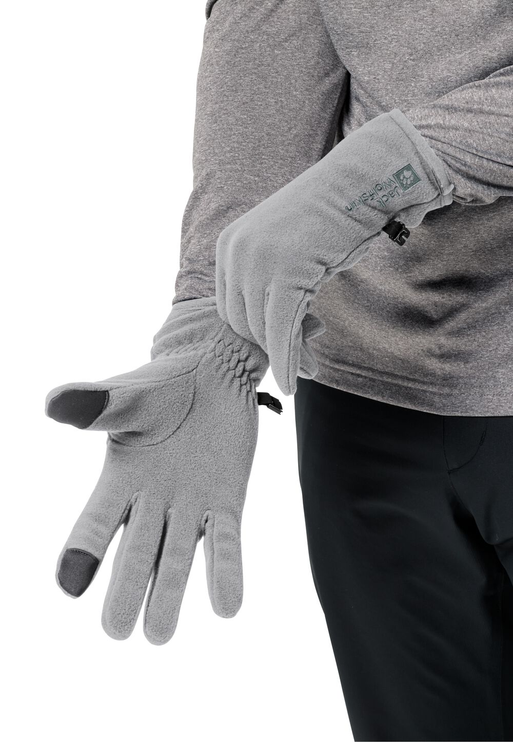 Jack Wolfskin Real Stuff Glove Fleece handschoenen XL gray slate grey