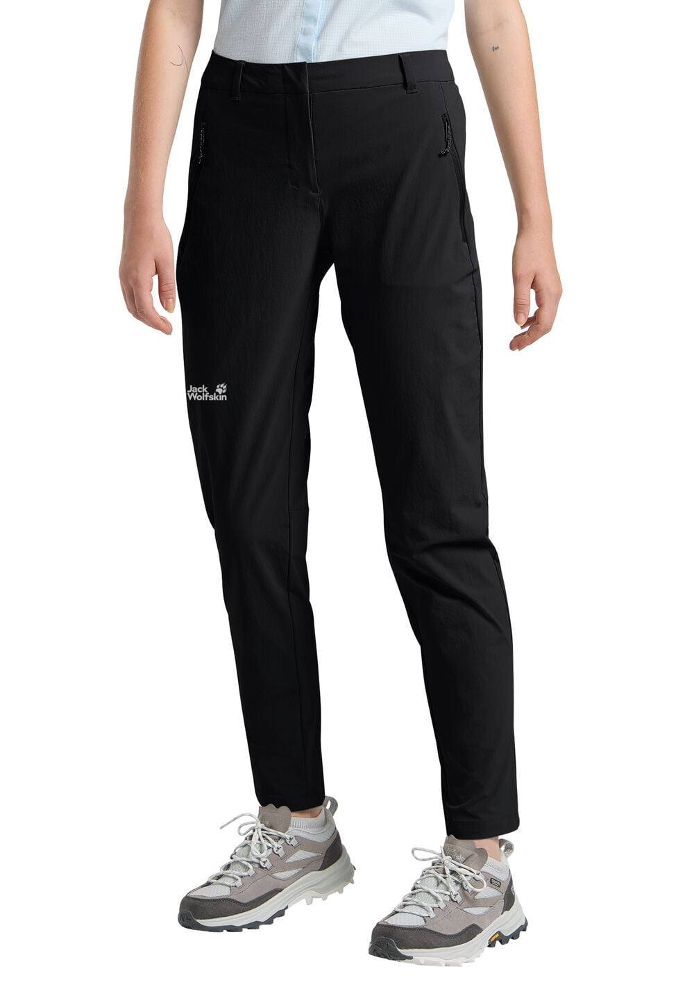 Jack Wolfskin Hikeout Pants Women Trekking-broek met zonnebescherming Dames 44S black
