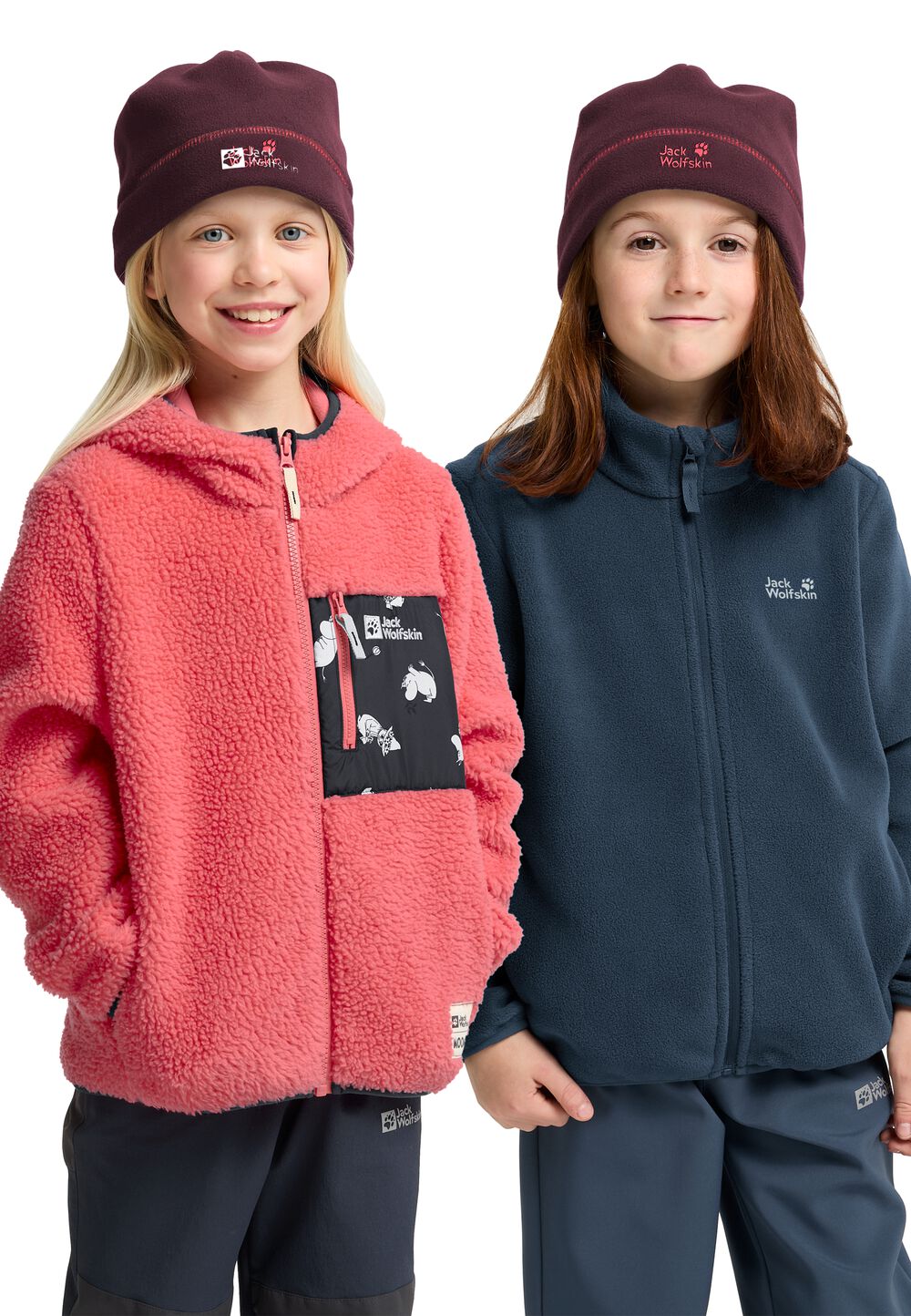 Jack Wolfskin Vertigo Beanie Kids Fleece muts kinderen One Size amaranth